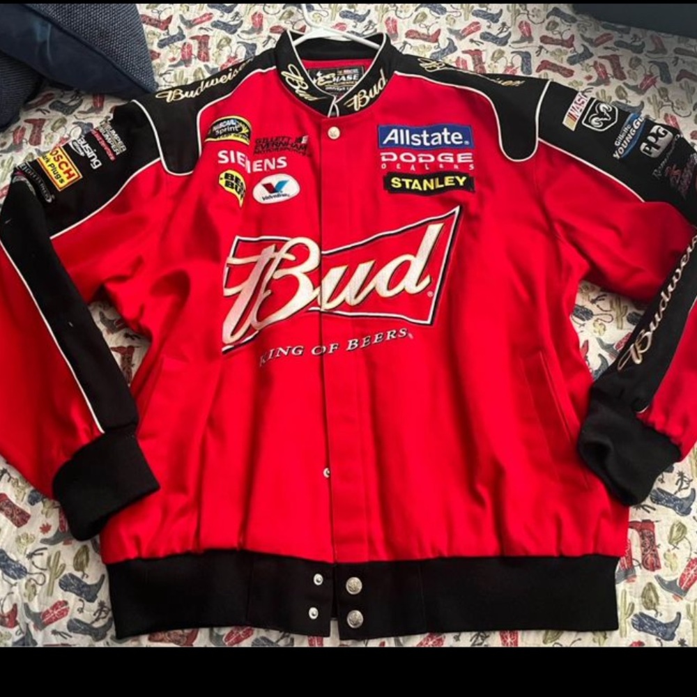 XL NASCAR vintage Bud Light Jacket Red Like New